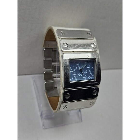 Fender Guitar Leather Cuff Bracelet Watch Rectangle Japan Quartz New Battery main image 5